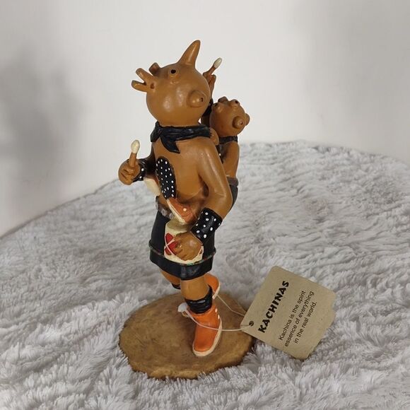 Limited Edition Mudhead Clown "Kachina" Medicine Man By Artist Leone Kuhne - Picture 10 of 10